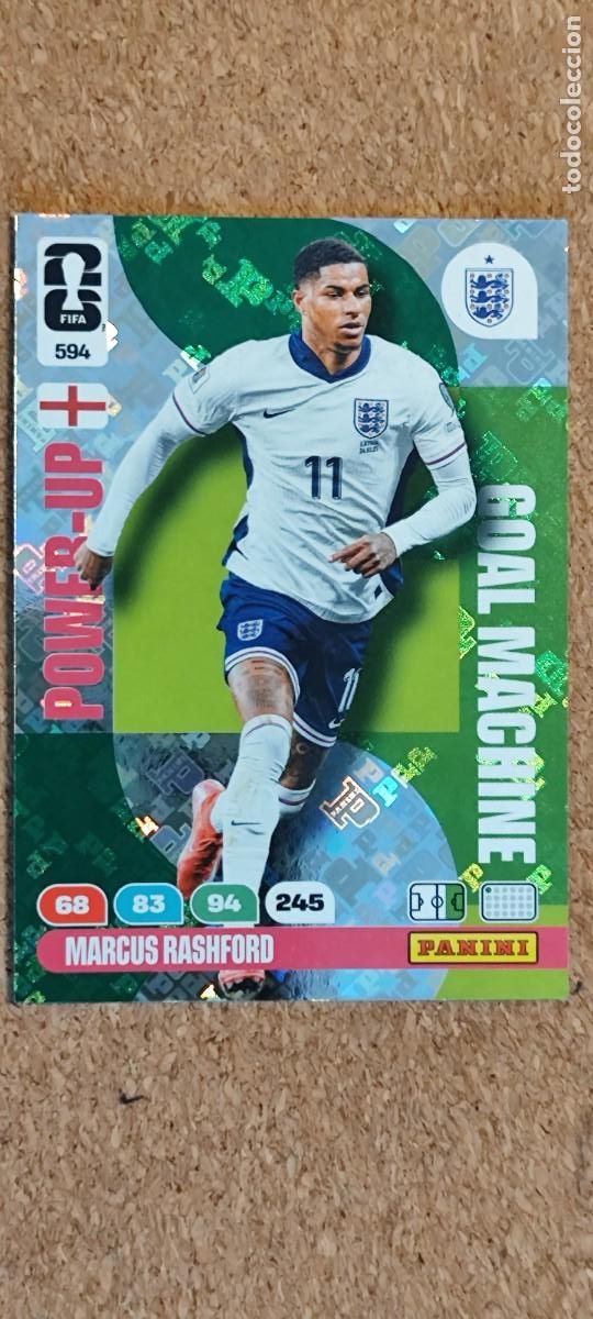 Cromos de F&uacute;tbol: ADRENALYN XL FIFA WORLD CUP 2026 CARD POWER-UP RASHFORD INGLATERRA # 594 PANINI