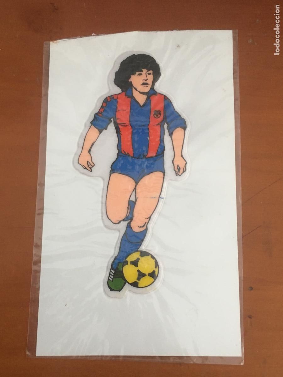 Cromos de F&uacute;tbol: diego armando maradona barcelona cromo adhesivo original a&ntilde;os 80 sin uso perfecto estado