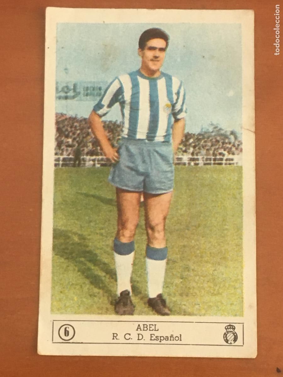 Cromos de F&uacute;tbol: abel espa&ntilde;ol n&ordm; 6 cromo original FERCA 1959 1960 CROMO FUTBOL LIGA 59 60 nunca pegado