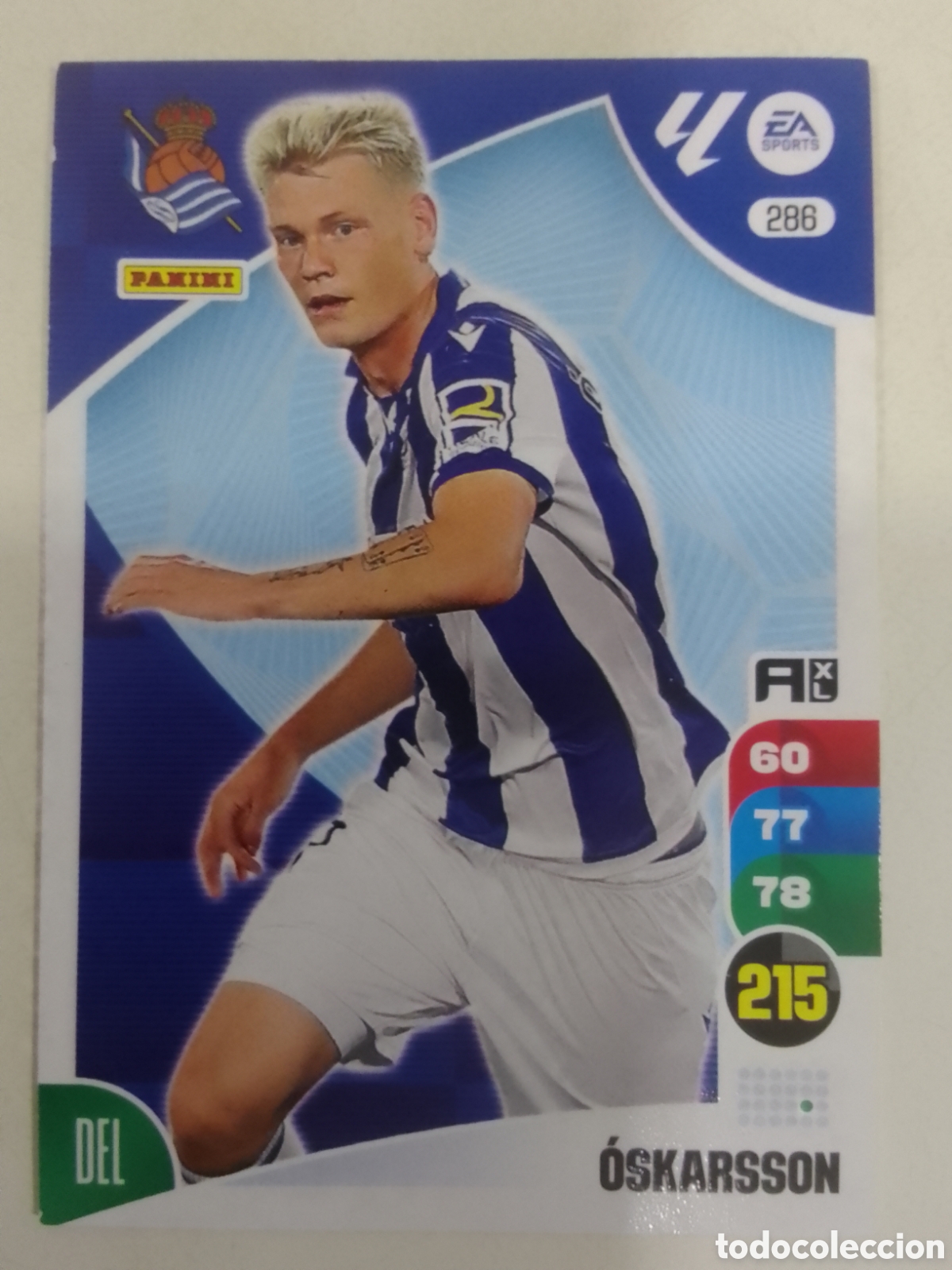 Cromos de F&uacute;tbol: Adrenalyn XL 2024-25 n&deg; 286 &Oacute;skarsson &bull; Real Sociedad.