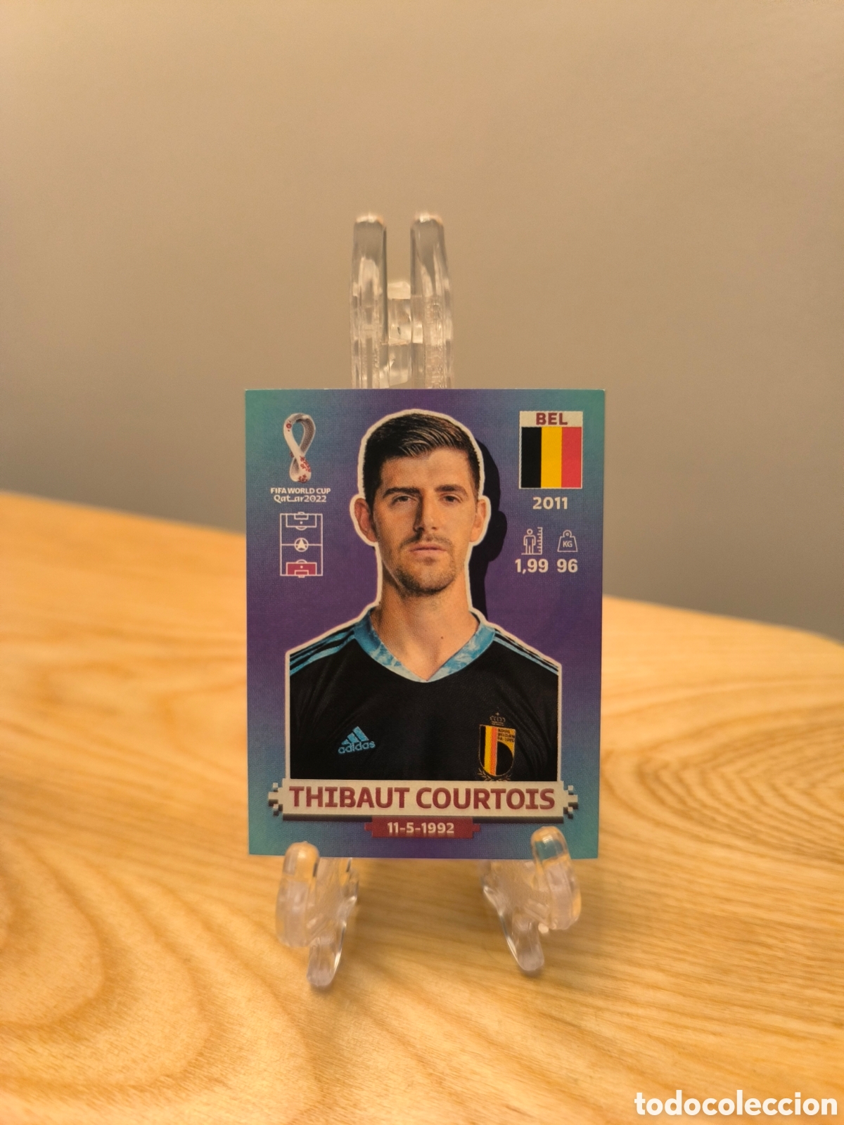 Cromos de F&uacute;tbol: Thibaut Courtois Qatar 2022 B&eacute;lgica