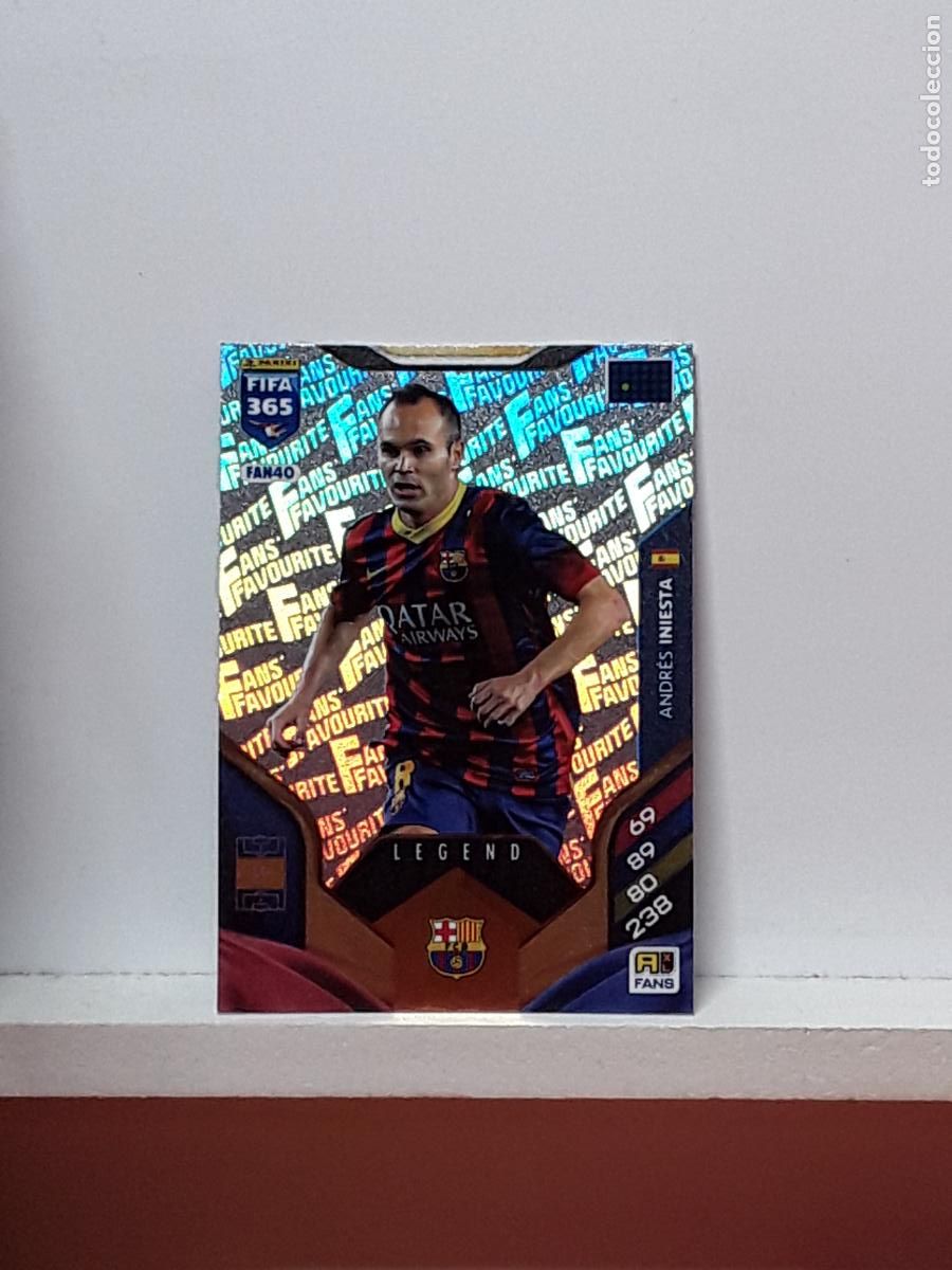 Cromos de F&uacute;tbol: FIFA 365 ADRENALYN 2025 2026 25 26 ALBUM PANINI LIGA N FAN40 FAN 40 BARCELONA ANDRES INIESTA