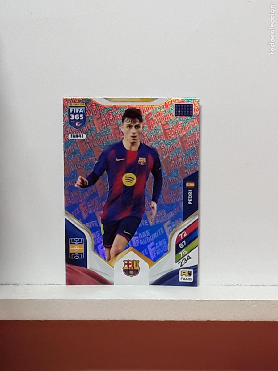 Cromos de F&uacute;tbol: FIFA 365 ADRENALYN 2025 2026 25 26 ALBUM PANINI LIGA N FAN41 FAN 41 BARCELONA AZUL PEDRI