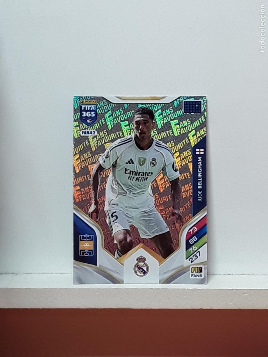 Cromos de F&uacute;tbol: FIFA 365 ADRENALYN 2025 2026 25 26 ALBUM PANINI LIGA N FAN42 FAN 42 REAL MADRID JUDE BELLINGHAM