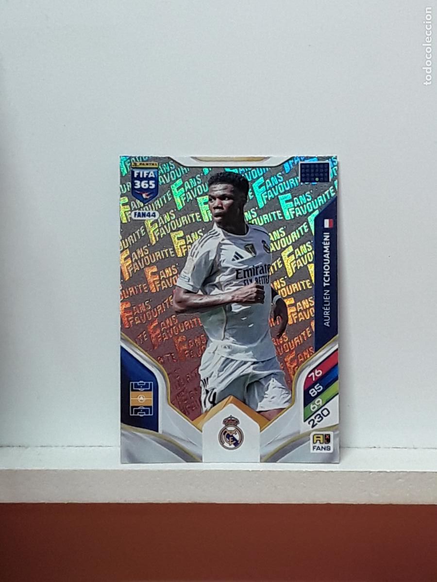 Cromos de F&uacute;tbol: FIFA 365 ADRENALYN 2025 2026 25 26 ALBUM PANINI LIGA N FAN44 FAN 44 REAL MADRID TCHOUAMENI