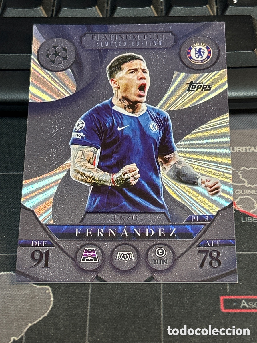 Cromos de F&uacute;tbol: PL 3 ENZO FERNANDEZ (CHELSEA) PLATINUM PULL TOPPS MATCH ATTAX CHAMPIONS LEAGUE 2025 2026 25 26
