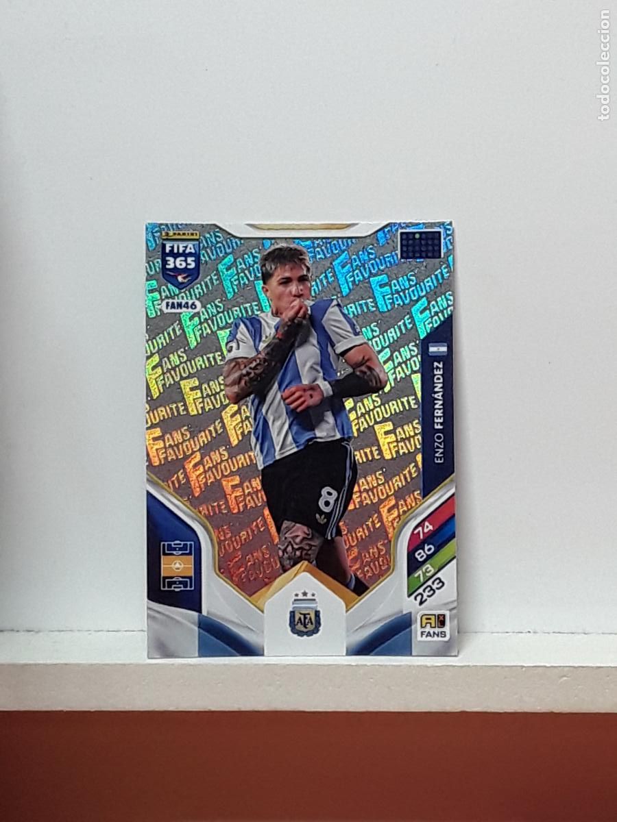 Cromos de F&uacute;tbol: FIFA 365 ADRENALYN 2025 2026 25 26 ALBUM PANINI LIGA N FAN46 FAN 46 ARGENTINA ENZO FERNANDEZ