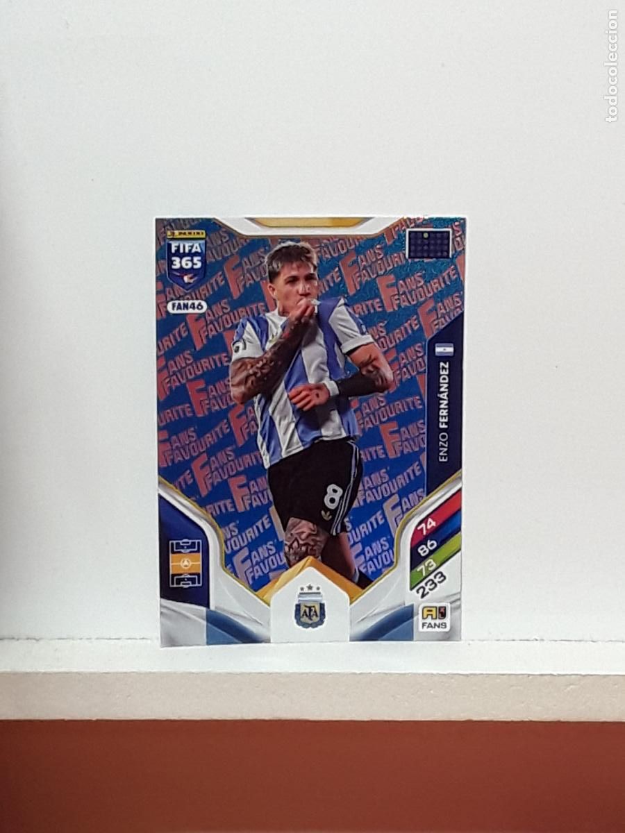 Cromos de F&uacute;tbol: FIFA 365 ADRENALYN 2025 2026 25 26 ALBUM PANINI LIGA N FAN46 FAN 46 ARGENTINA AZUL ENZO FERNANDEZ