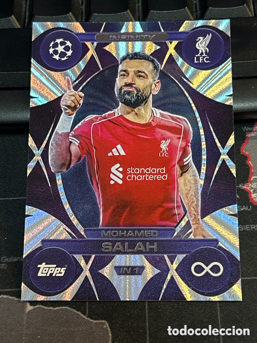 Cromos de F&uacute;tbol: IN 1 MOHAMED SALAH (LIVERPOOL) INFINITY TOPPS MATCH ATTAX CHAMPIONS LEAGUE 2025 2026 25 26