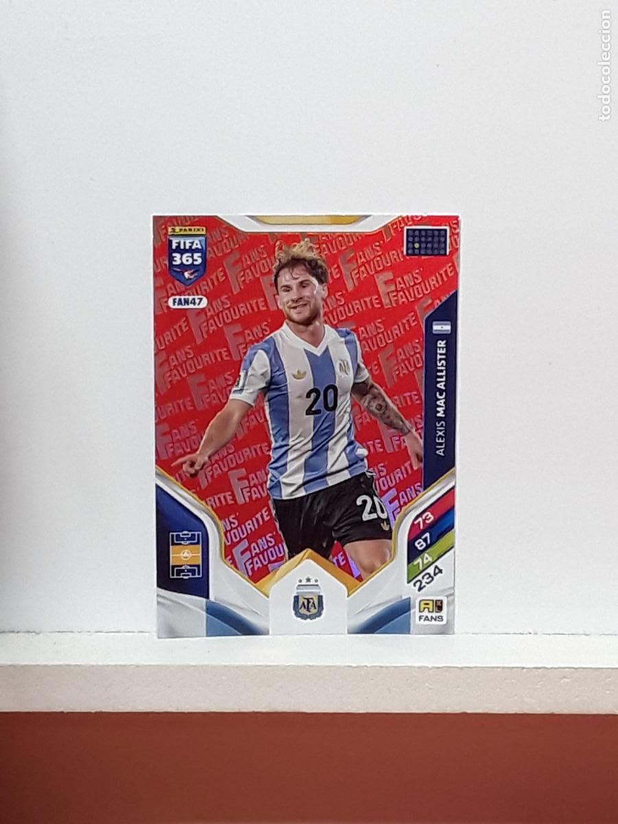 Cromos de F&uacute;tbol: FIFA 365 ADRENALYN 2025 2026 25 26 ALBUM PANINI LIGA N FAN47 FAN 47 ARGENTINA ROJO MARC ALLISTER
