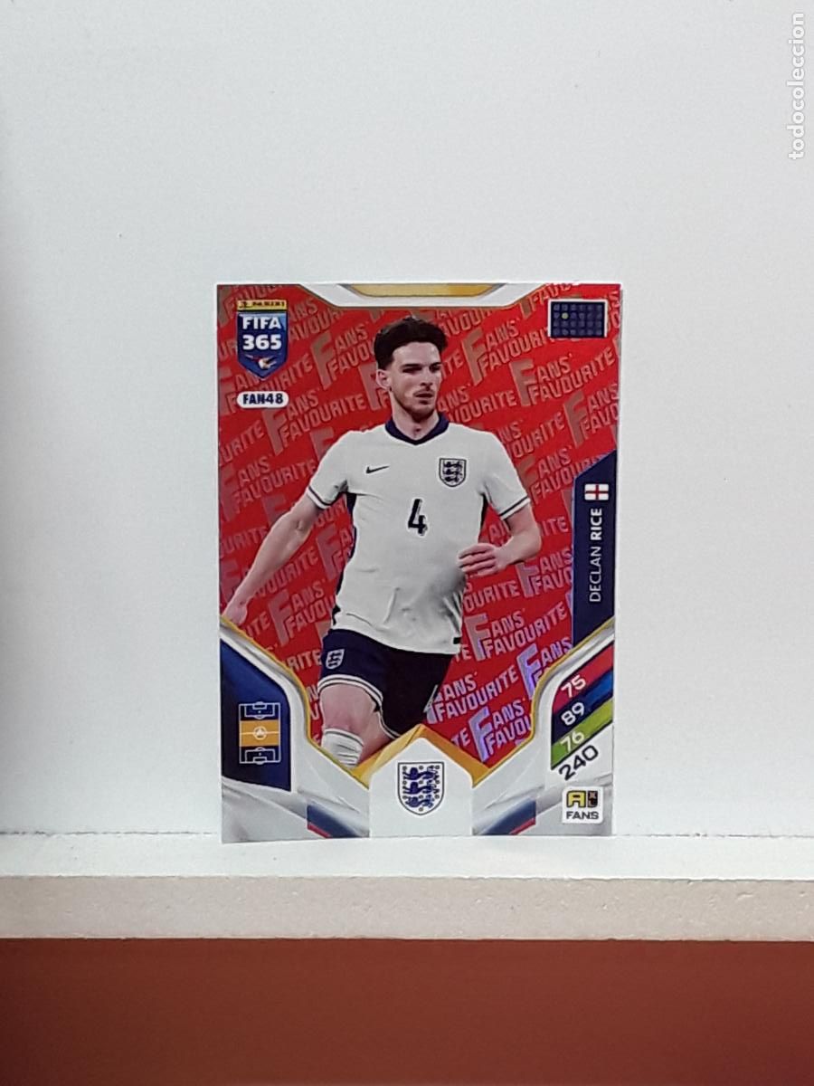 Cromos de F&uacute;tbol: FIFA 365 ADRENALYN 2025 2026 25 26 ALBUM PANINI LIGA N FAN48 FAN 48 INGLATERRA ROJO DECLAN RICE