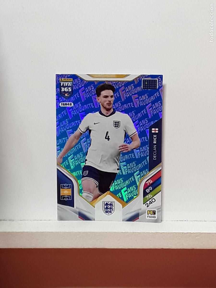 Cromos de F&uacute;tbol: FIFA 365 ADRENALYN 2025 2026 25 26 ALBUM PANINI LIGA N FAN48 FAN 48 INGLATERRA AZUL DECLAN RICE