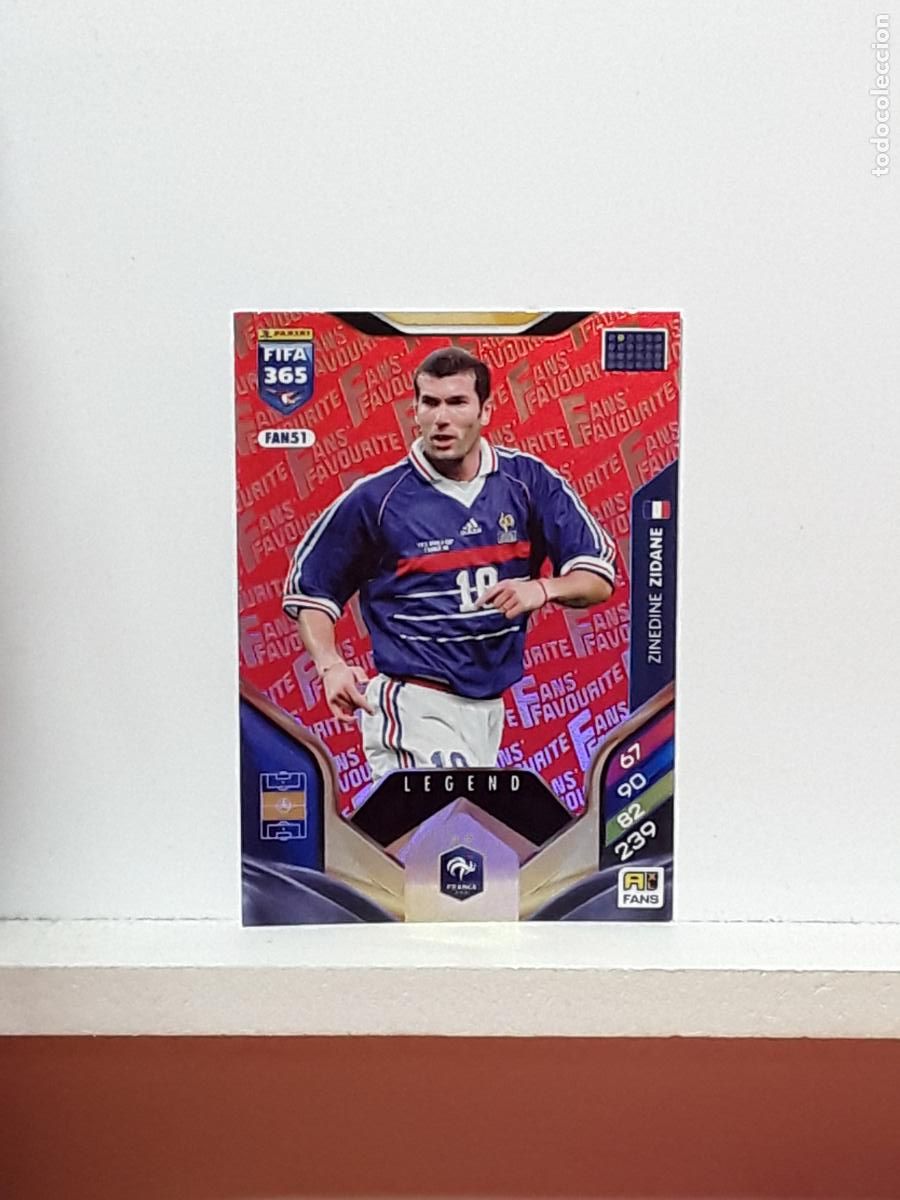 Cromos de F&uacute;tbol: FIFA 365 ADRENALYN 2025 2026 25 26 ALBUM PANINI LIGA N FAN51 FAN 51 FRANCIA ROJO ZINEDINE ZIDANE