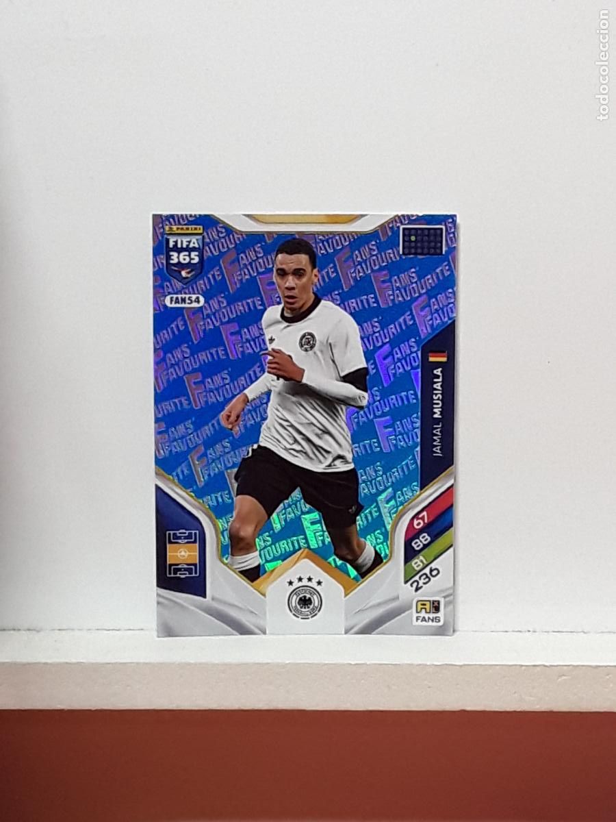 Cromos de F&uacute;tbol: FIFA 365 ADRENALYN 2025 2026 25 26 ALBUM PANINI LIGA N FAN54 FAN 54 ALEMANIA AZUL JAMAL MUSIALA