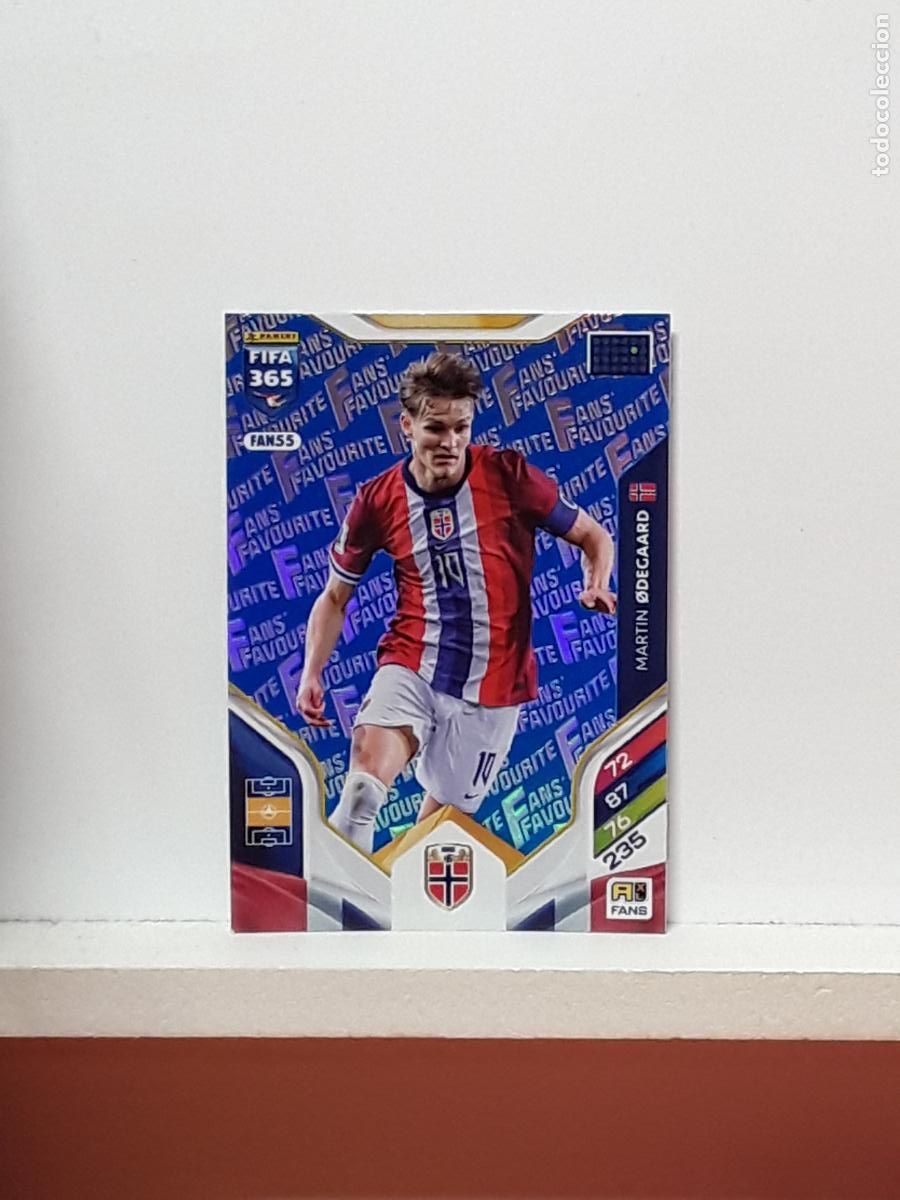 Cromos de F&uacute;tbol: FIFA 365 ADRENALYN 2025 2026 25 26 ALBUM PANINI LIGA N FAN55 FAN 55 NORUEGA AZUL MARTIN ODEGAARD