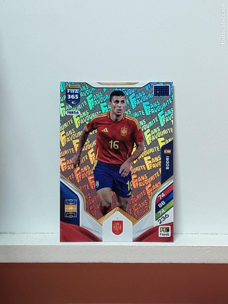 Cromos de F&uacute;tbol: FIFA 365 ADRENALYN 2025 2026 25 26 ALBUM PANINI LIGA N FAN56 FAN 56 ESPA&Ntilde;A SPAIN RODRI