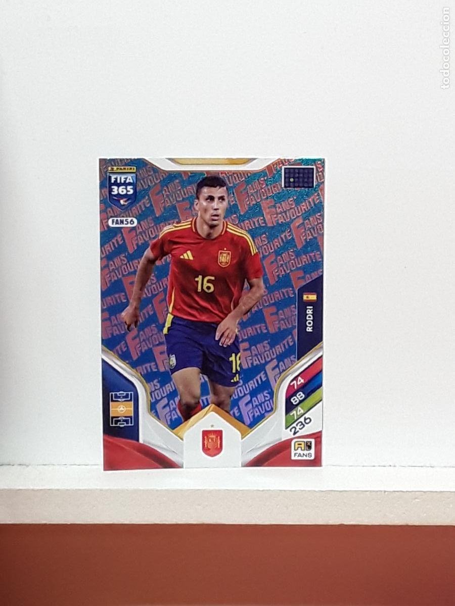 Cromos de F&uacute;tbol: FIFA 365 ADRENALYN 2025 2026 25 26 ALBUM PANINI LIGA N FAN56 FAN 56 ESPA&Ntilde;A SPAIN AZUL RODRI