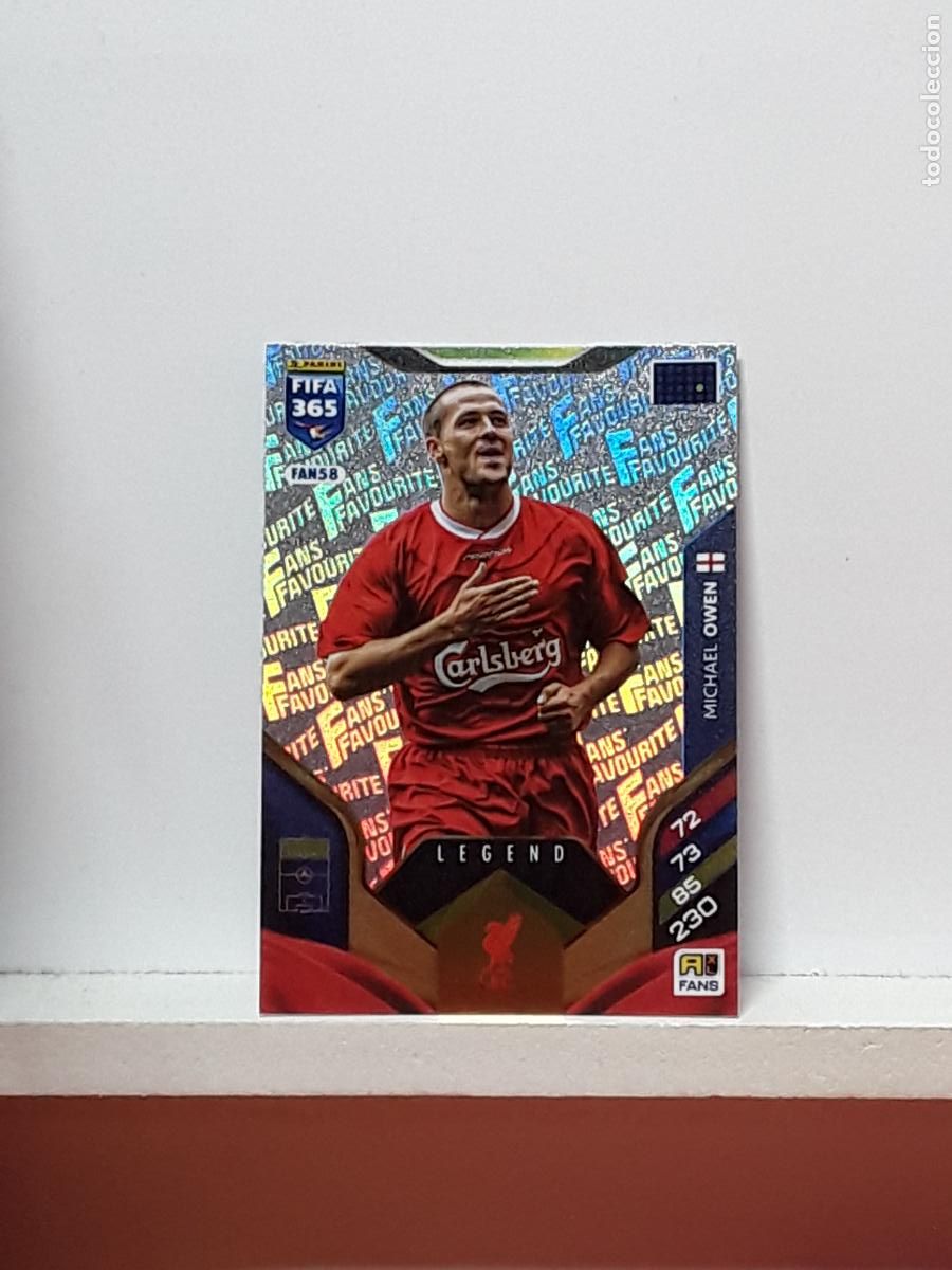 Cromos de F&uacute;tbol: FIFA 365 ADRENALYN 2025 2026 25 26 ALBUM PANINI LIGA N FAN58 FAN 58 LIVERPOOL MICHAEL OWEN