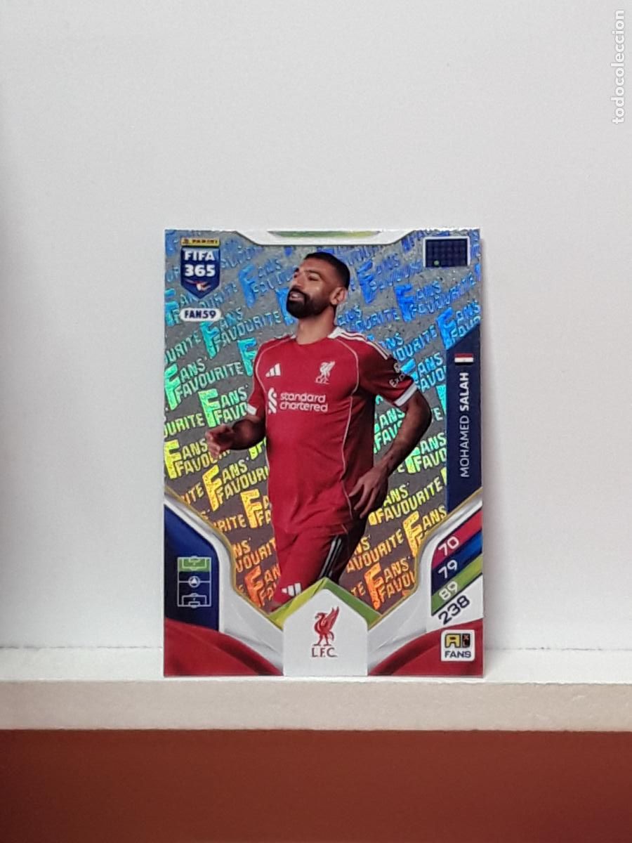 Cromos de Futebol: FIFA 365 ADRENALYN 2025 2026 25 26 ALBUM PANINI LIGA N FAN59 FAN 59 LIVERPOOL MOHAMED SALAH