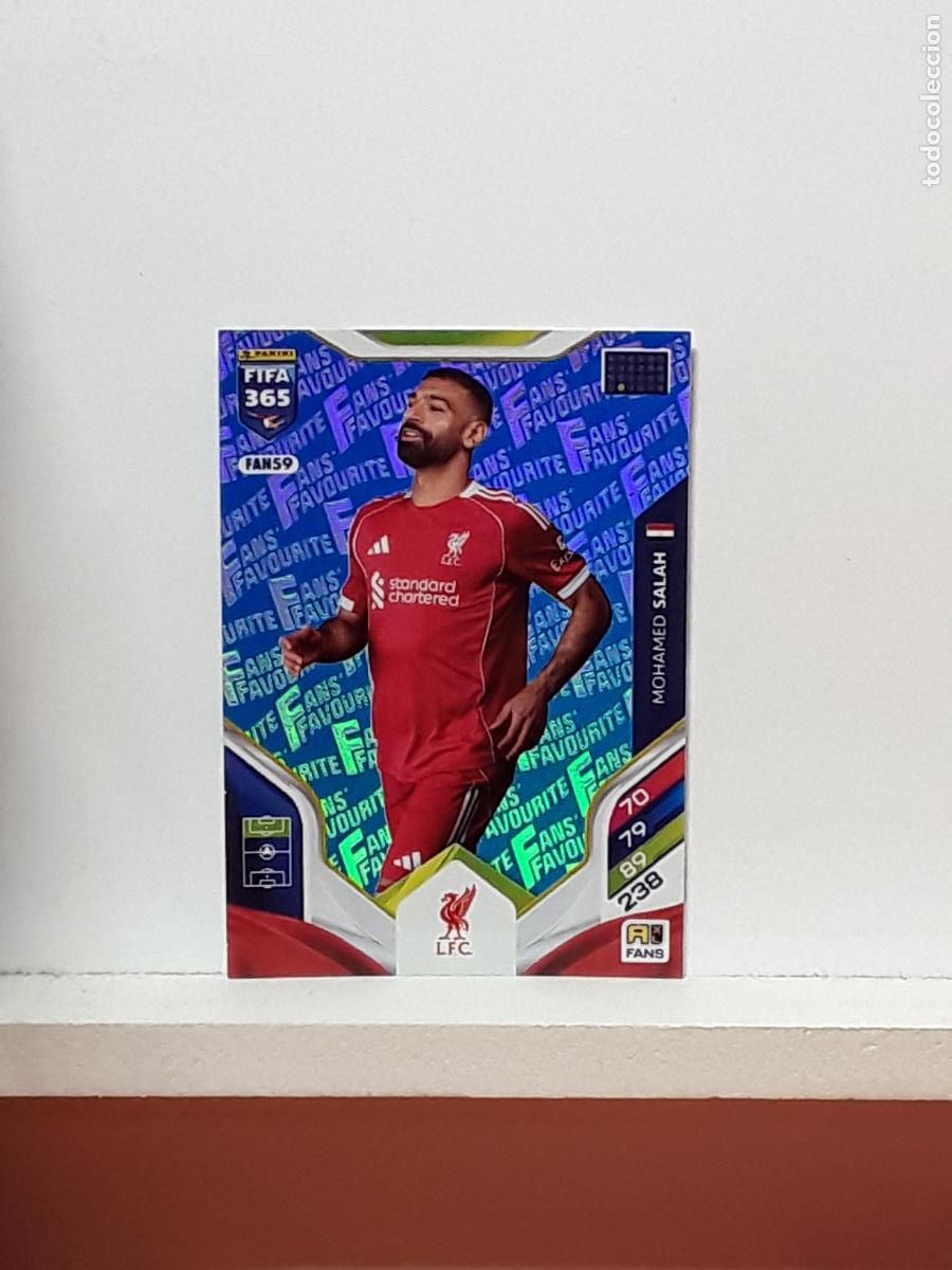 Cartes &agrave; collectionner de Football: FIFA 365 ADRENALYN 2025 2026 25 26 ALBUM PANINI LIGA N FAN59 FAN 59 LIVERPOOL AZUL MOHAMED SALAH
