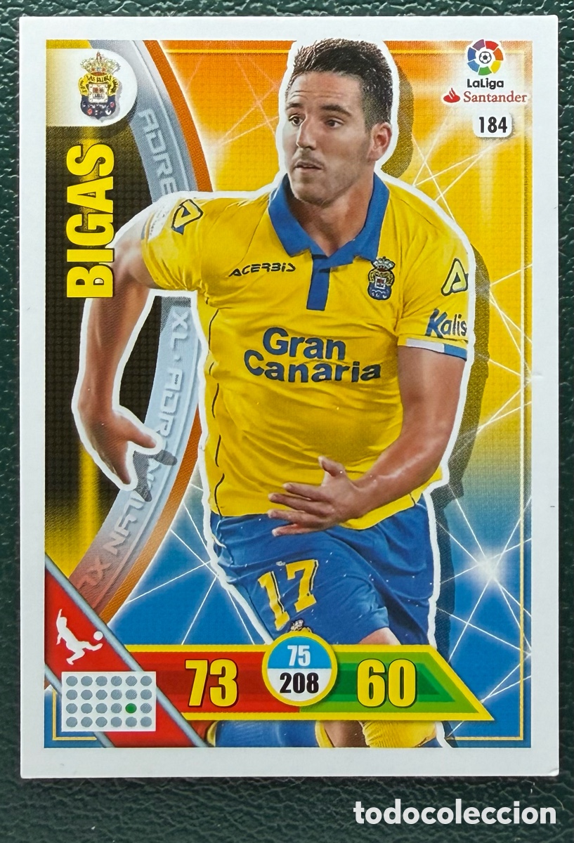 Cartes &agrave; collectionner de Football: 184 BIGAS UD LAS PALMAS FICHAS ALBUM ADRENALYN XL 2016 2017 16 17