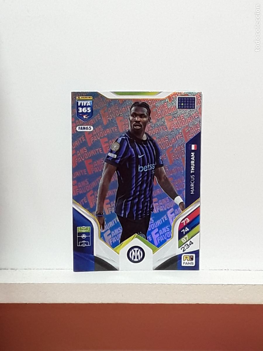 Cromos de F&uacute;tbol: FIFA 365 ADRENALYN 2025 2026 25 26 ALBUM PANINI LIGA N FAN65 FAN 65 INTER MILAN AZUL MARCUS THURAM