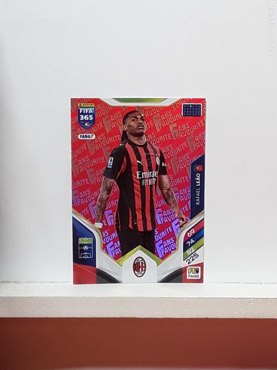 Cromos de F&uacute;tbol: FIFA 365 ADRENALYN 2025 2026 25 26 ALBUM PANINI LIGA N FAN67 FAN 67 MILAN ROJO RAFAEL LEAO