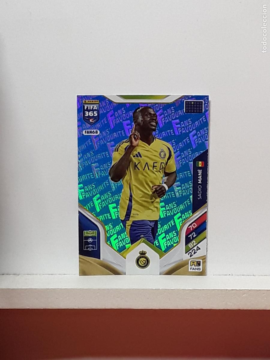 Cromos de F&uacute;tbol: FIFA 365 ADRENALYN 2025 2026 25 26 ALBUM PANINI LIGA N FAN68 FAN 68 AL-NASSR AZUL SADIO MANE