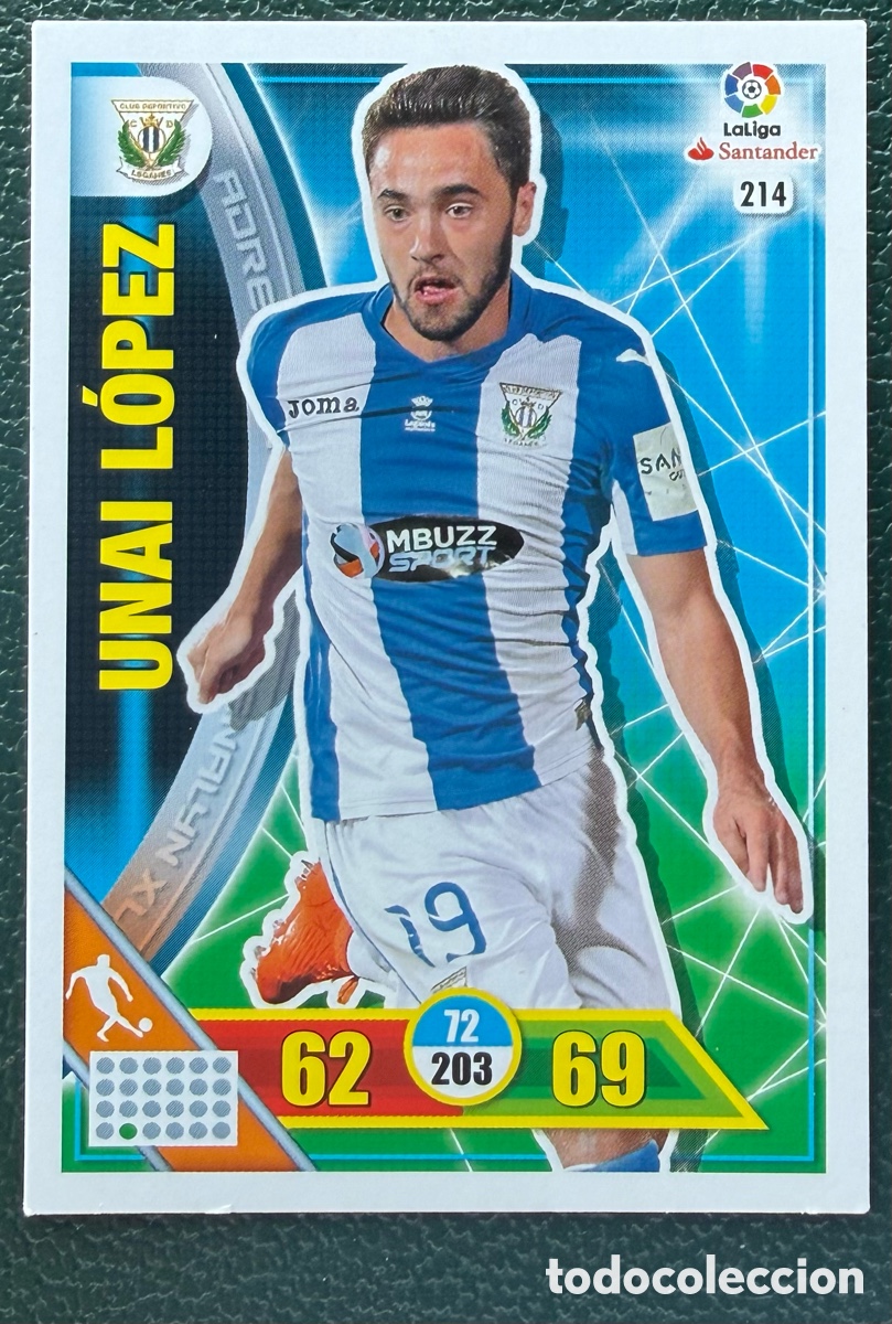 Cromos de F&uacute;tbol: 214 UNAI LOPEZ CD LEGANES FICHAS ALBUM ADRENALYN XL 2016 2017 16 17