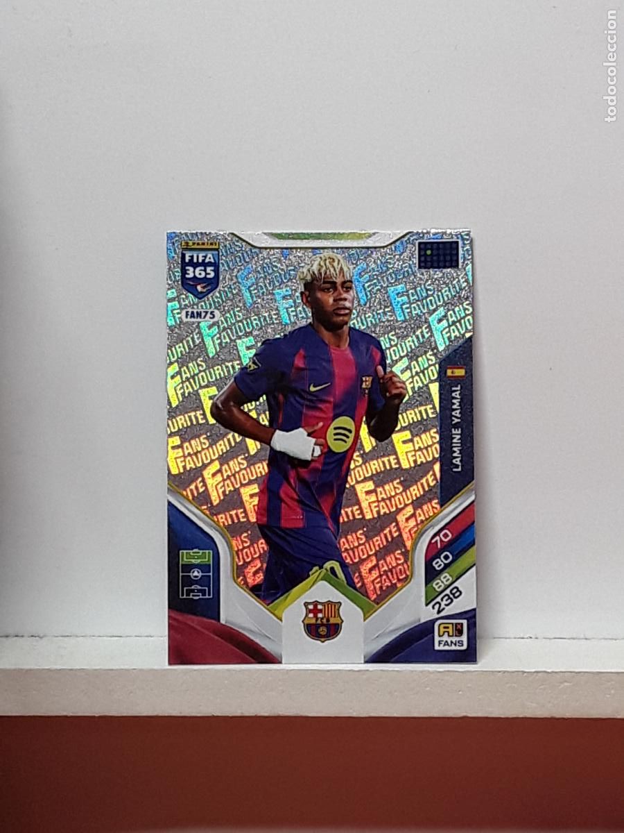 Cromos de F&uacute;tbol: FIFA 365 ADRENALYN 2025 2026 25 26 ALBUM PANINI LIGA N FAN75 FAN 75 BARCELONA LAMINE YAMAL