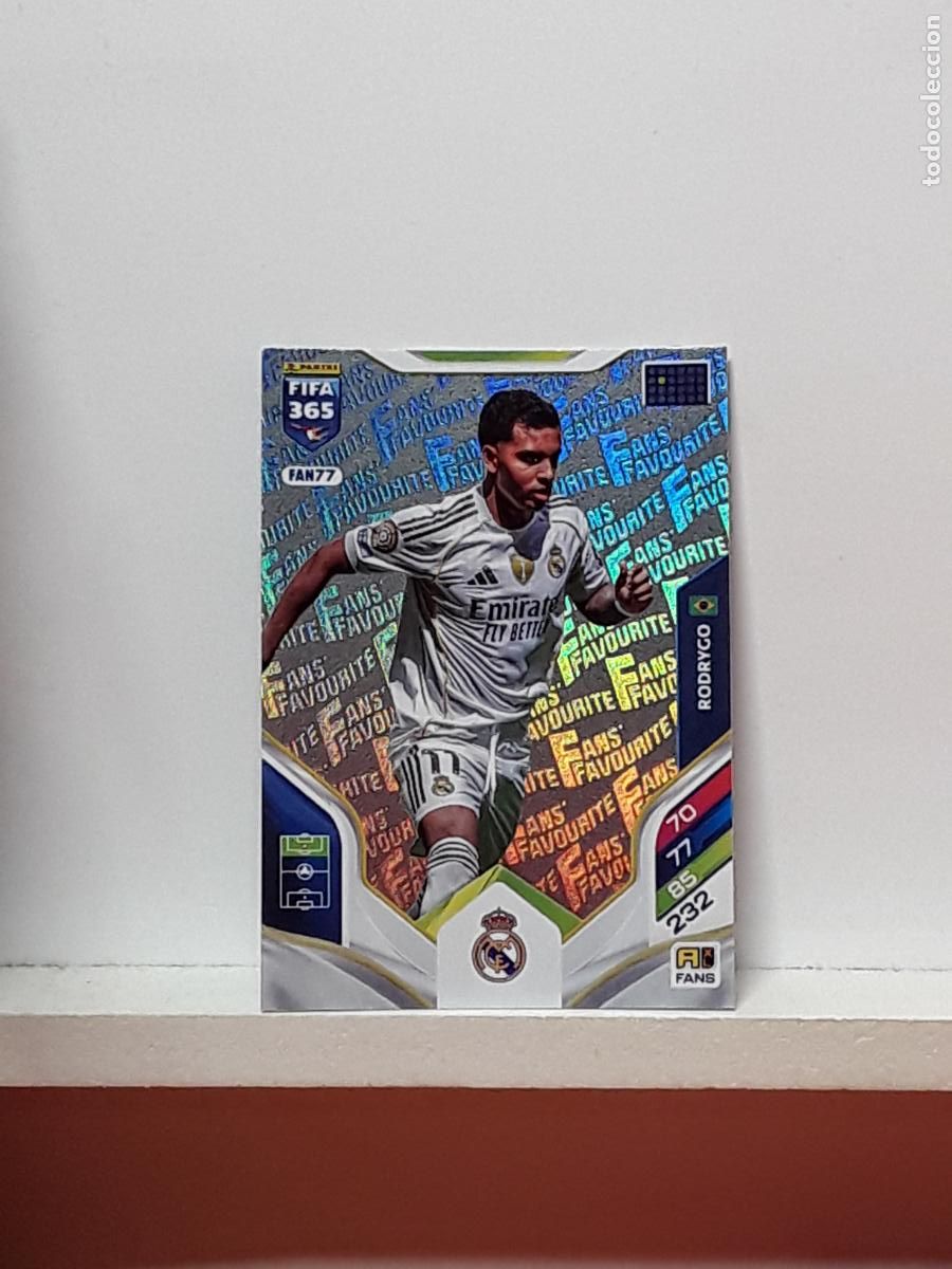Cromos de F&uacute;tbol: FIFA 365 ADRENALYN 2025 2026 25 26 ALBUM PANINI LIGA N FAN77 FAN 77 REAL MADRID RODRYGO