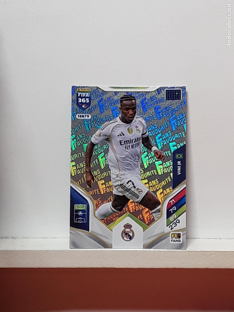 Cromos de F&uacute;tbol: FIFA 365 ADRENALYN 2025 2026 25 26 ALBUM PANINI LIGA N FAN79 FAN 79 REAL MADRID VINI VINICIUS