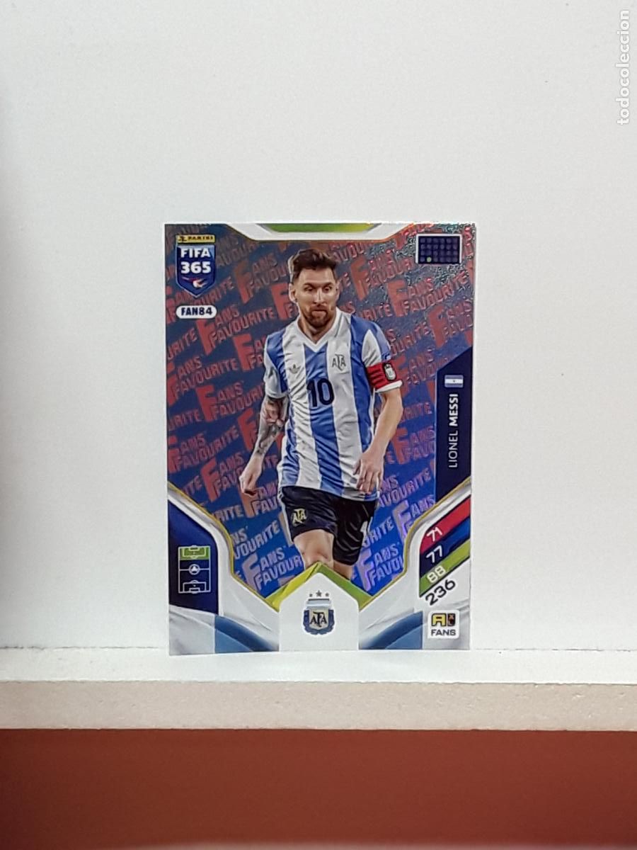 Cromos de F&uacute;tbol: FIFA 365 ADRENALYN 2025 2026 25 26 ALBUM PANINI LIGA N FAN84 FAN 84 ARGENTINA AZUL LIONEL MESSI