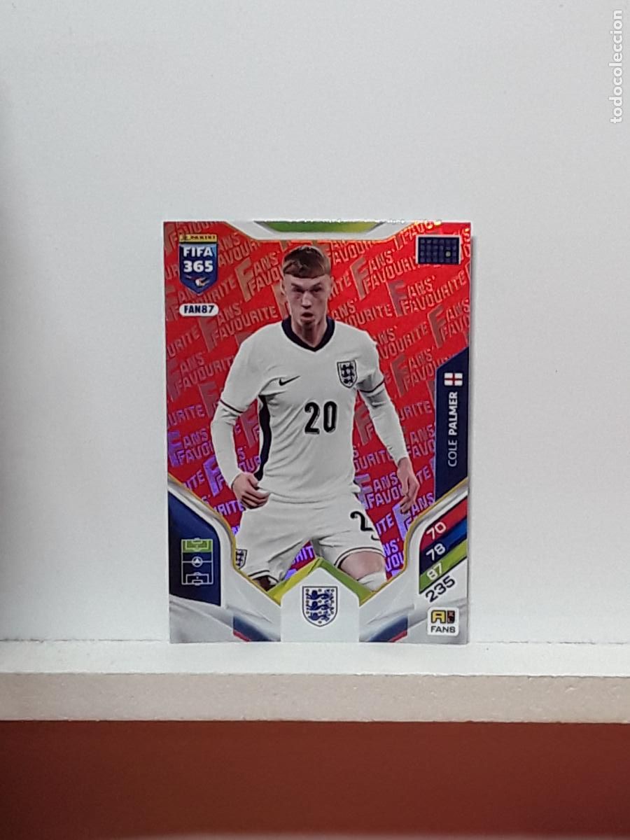Cromos de F&uacute;tbol: FIFA 365 ADRENALYN 2025 2026 25 26 ALBUM PANINI LIGA N FAN87 FAN 87 INGLATERRA ROJO COLE PALMER