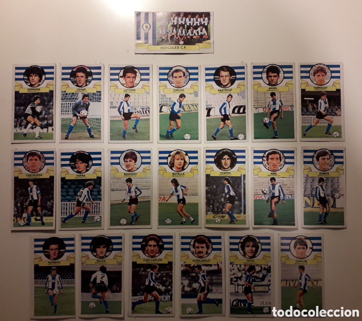 Cromos de F&uacute;tbol: 21 CROMOS H&Eacute;RCULES ED ESTE 1985 1986 85 86 DESPEGADOS CON 1 BAJA, 2 COLOCA Y 4 FICHAJES