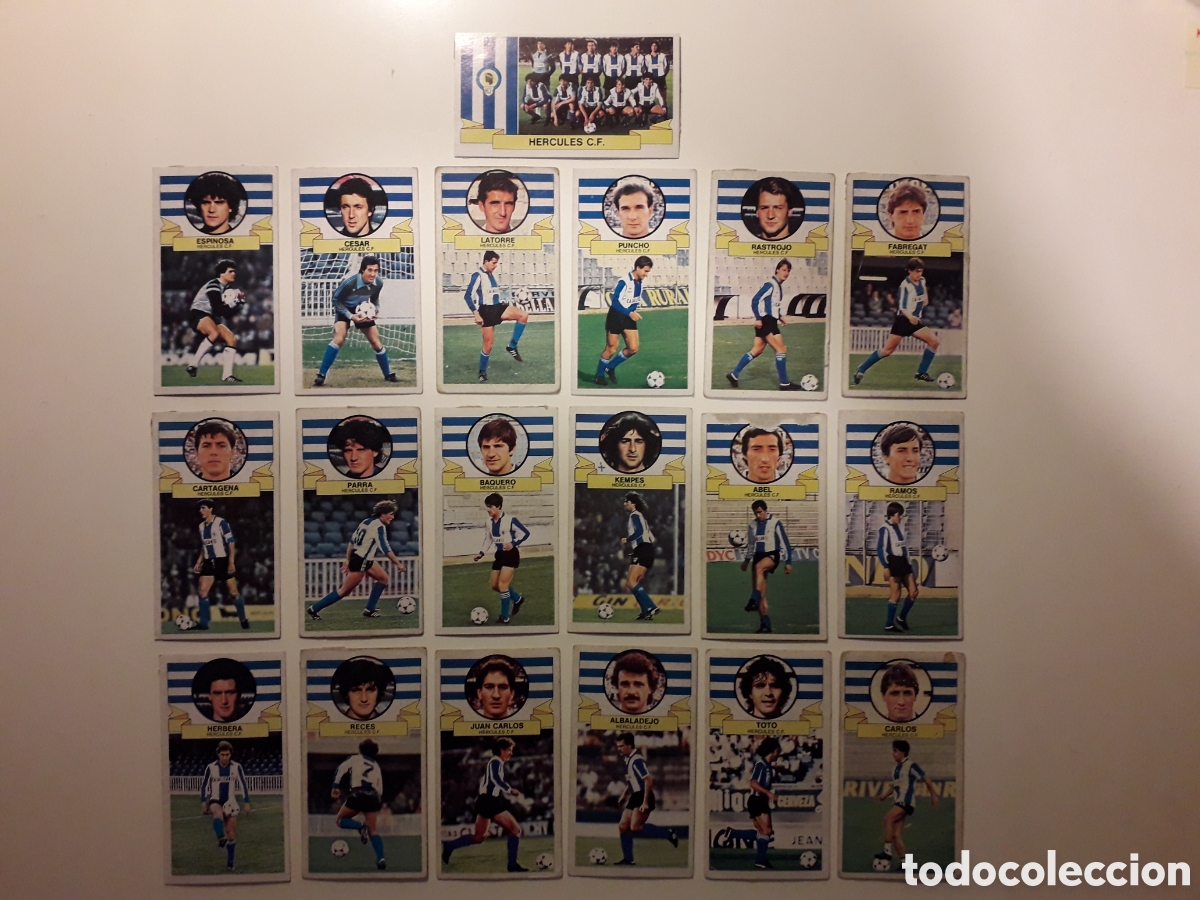 Cromos de F&uacute;tbol: 19 CROMOS H&Eacute;RCULES ED ESTE 1985 1986 85 86 DESPEGADOS CON 1 BAJA Y 4 FICHAJES PEDIDO M&Iacute;NIMO 3&euro;