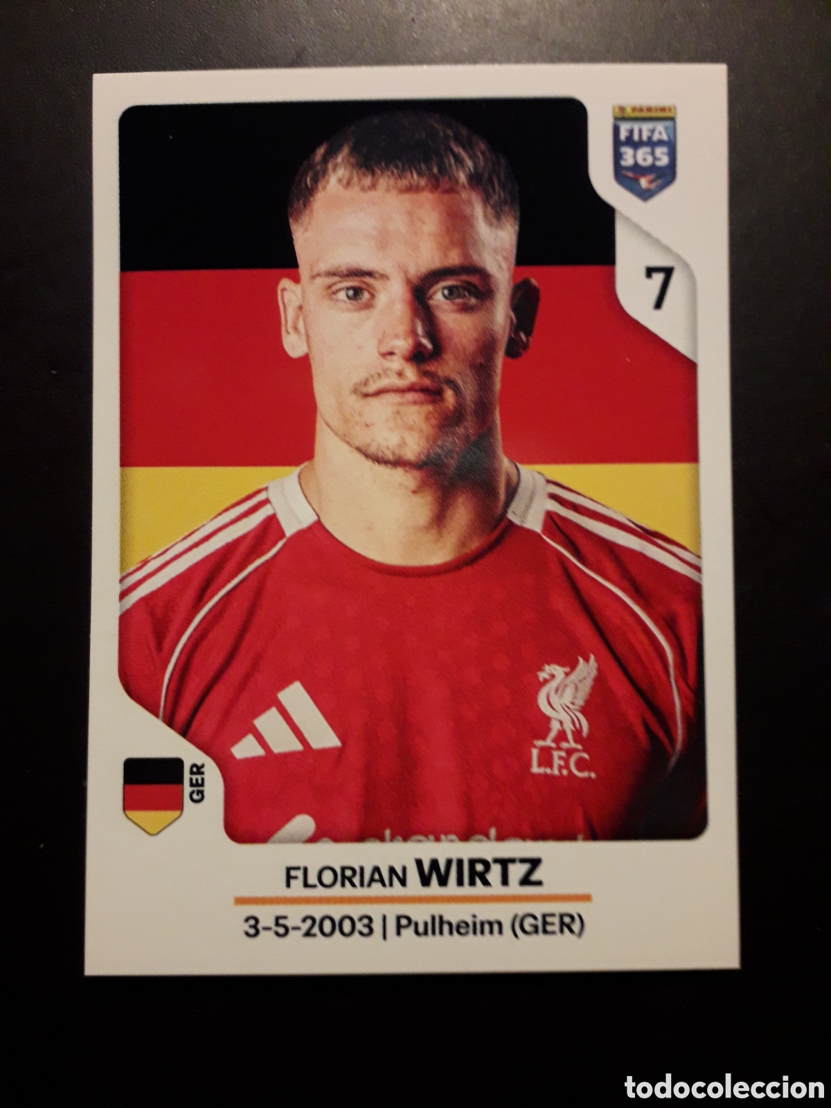 Cromos de F&uacute;tbol: WIRTZ, LIVERPOOL N&deg; 91 FIFA 365 STICKER 2026 PEDIDO M&Iacute;NIMO 3&euro;