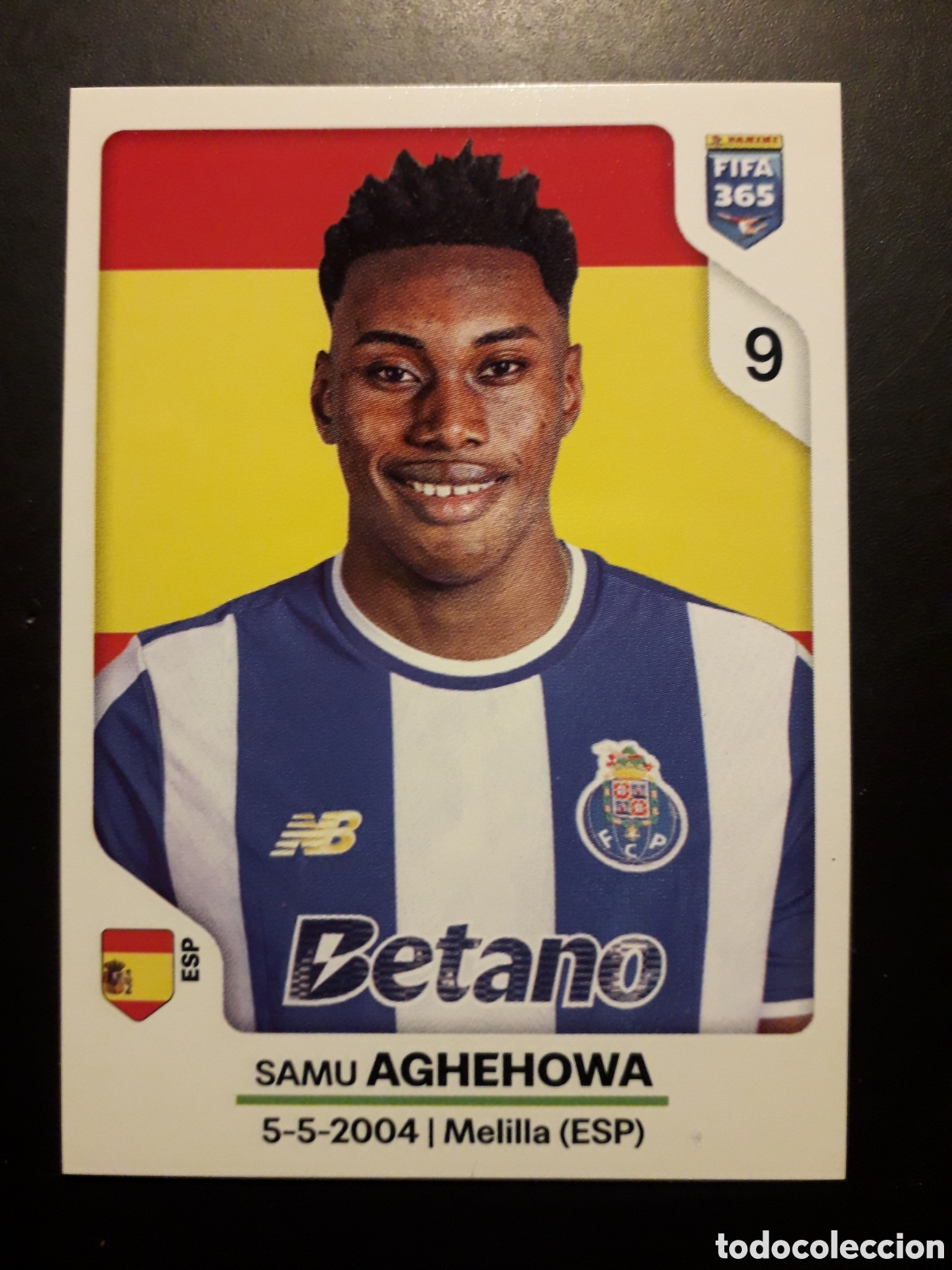 Cromos de F&uacute;tbol: SAMU AGHEHOWA OPORTO, N&deg; 404 FIFA 365 PANINI STICKER 2026 PEDIDO M&Iacute;NIMO 3&euro;