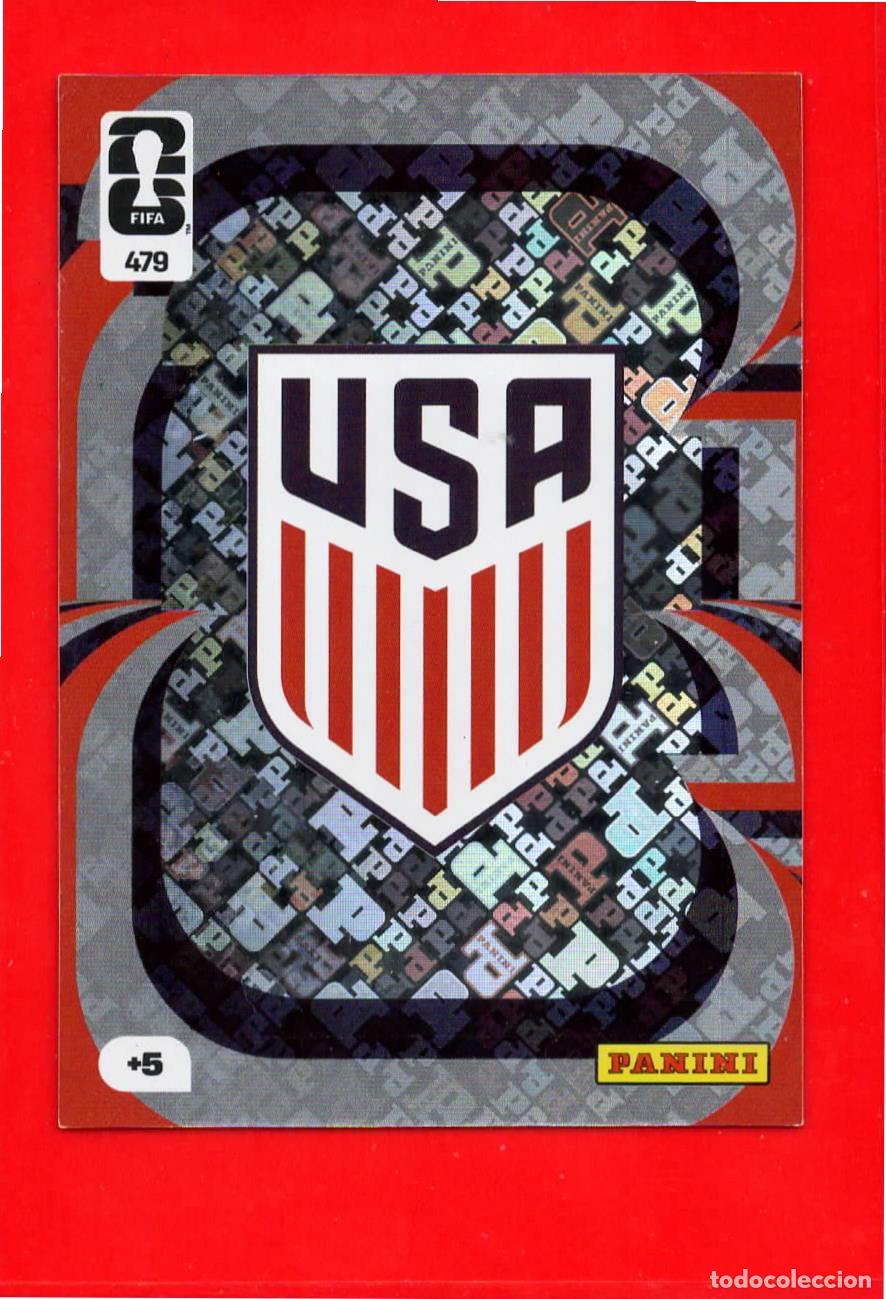 Fu&szlig;ball-Sticker: 479 Escudo - Estados Unidos - World Cup Mundial 2026