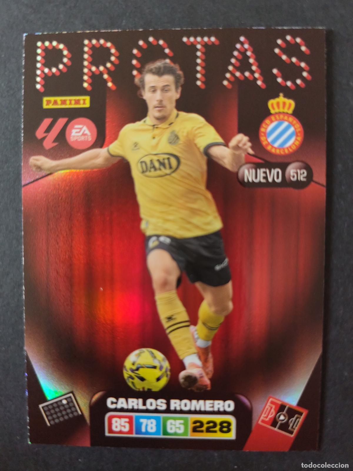 Cromos de F&uacute;tbol: 512 CARLOS ROMERO ESPANYOL NUEVO PROTAS ADRENALYN 2025 2026 25 26 PEDIDO M&Iacute;NIMO 2&euro;