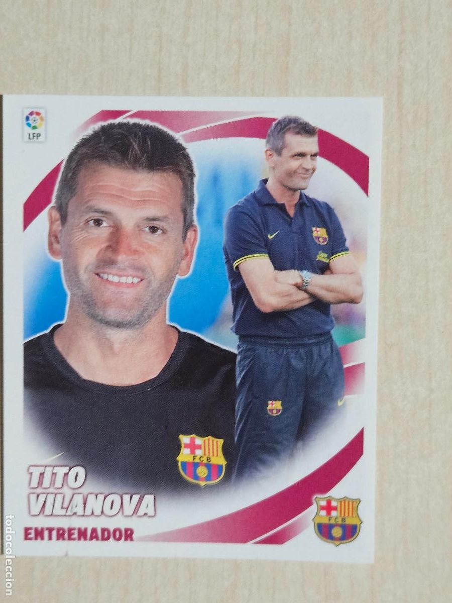 Cromos de F&uacute;tbol: CROMO N&ordm; TITO VILANOVA - ESTE 2012 13 - 12 13 - CROMO SIN PEGAR - BARCELONA