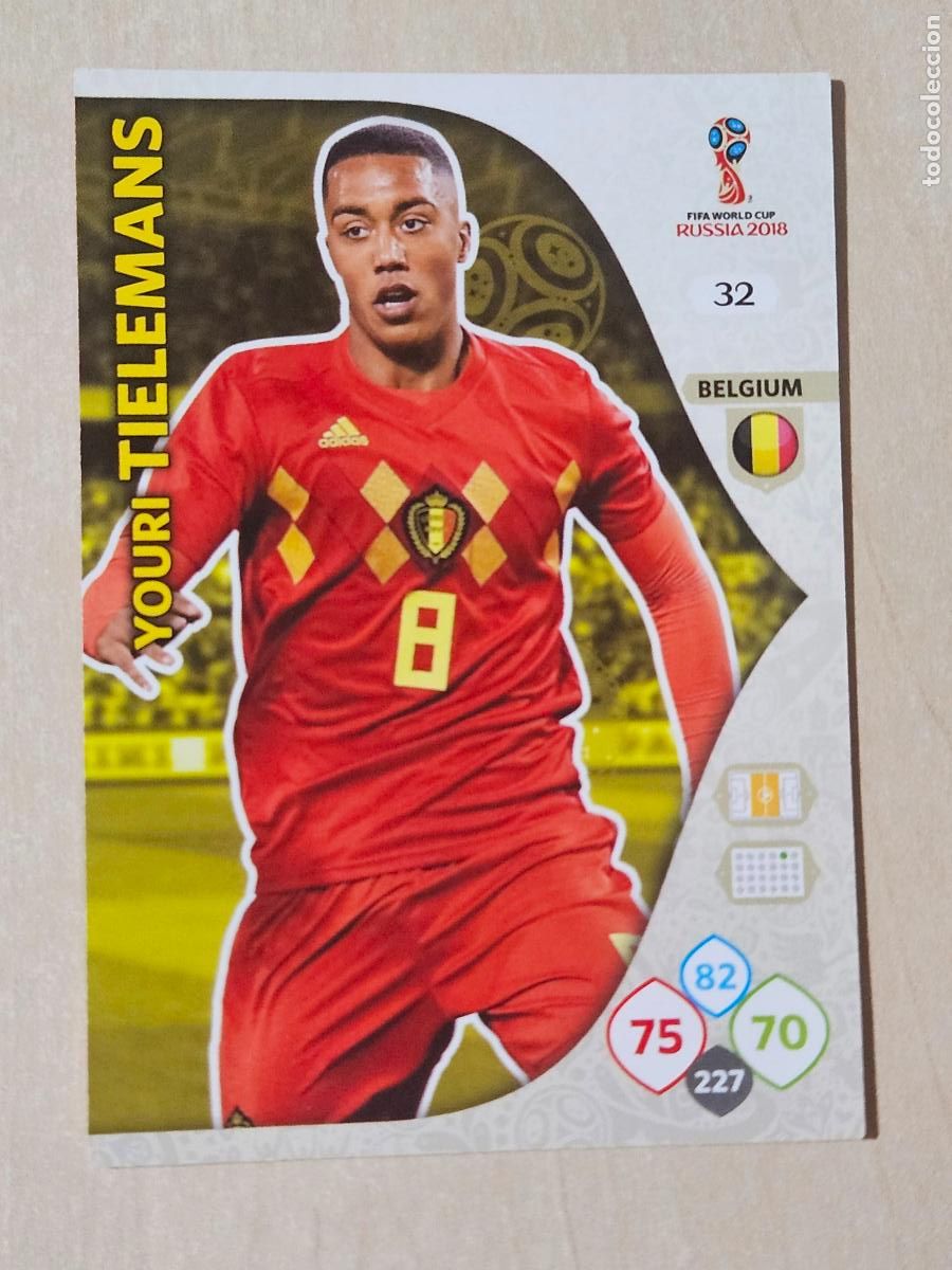 Cromos de F&uacute;tbol: N&ordm; 32 TIELEMANS - ADRENALYN 2018 MUNDIAL RUSIA - CROMO FICHA - BELGICA