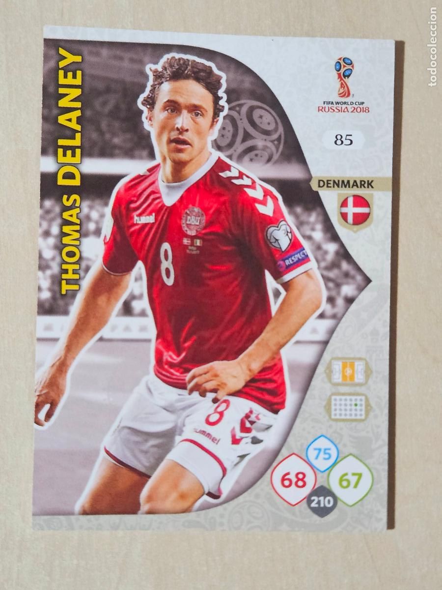 Fu&szlig;ball-Sticker: N&ordm; 85 DELANEY - ADRENALYN 2018 MUNDIAL RUSIA - CROMO FICHA - DINAMARCA