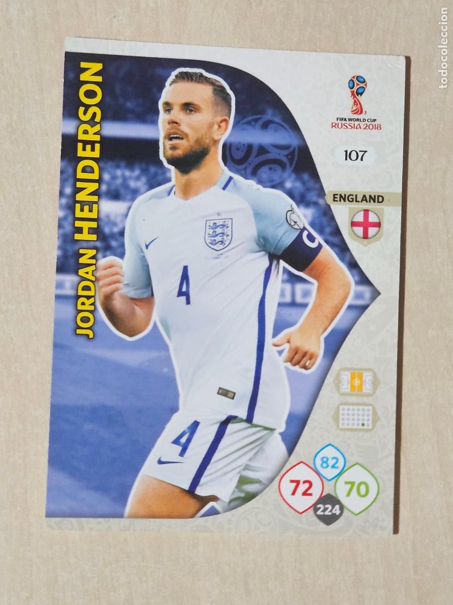 Football Stickers: N&ordm; 107 HENDERSON - ADRENALYN 2018 MUNDIAL RUSIA - CROMO FICHA - INGLATERRA