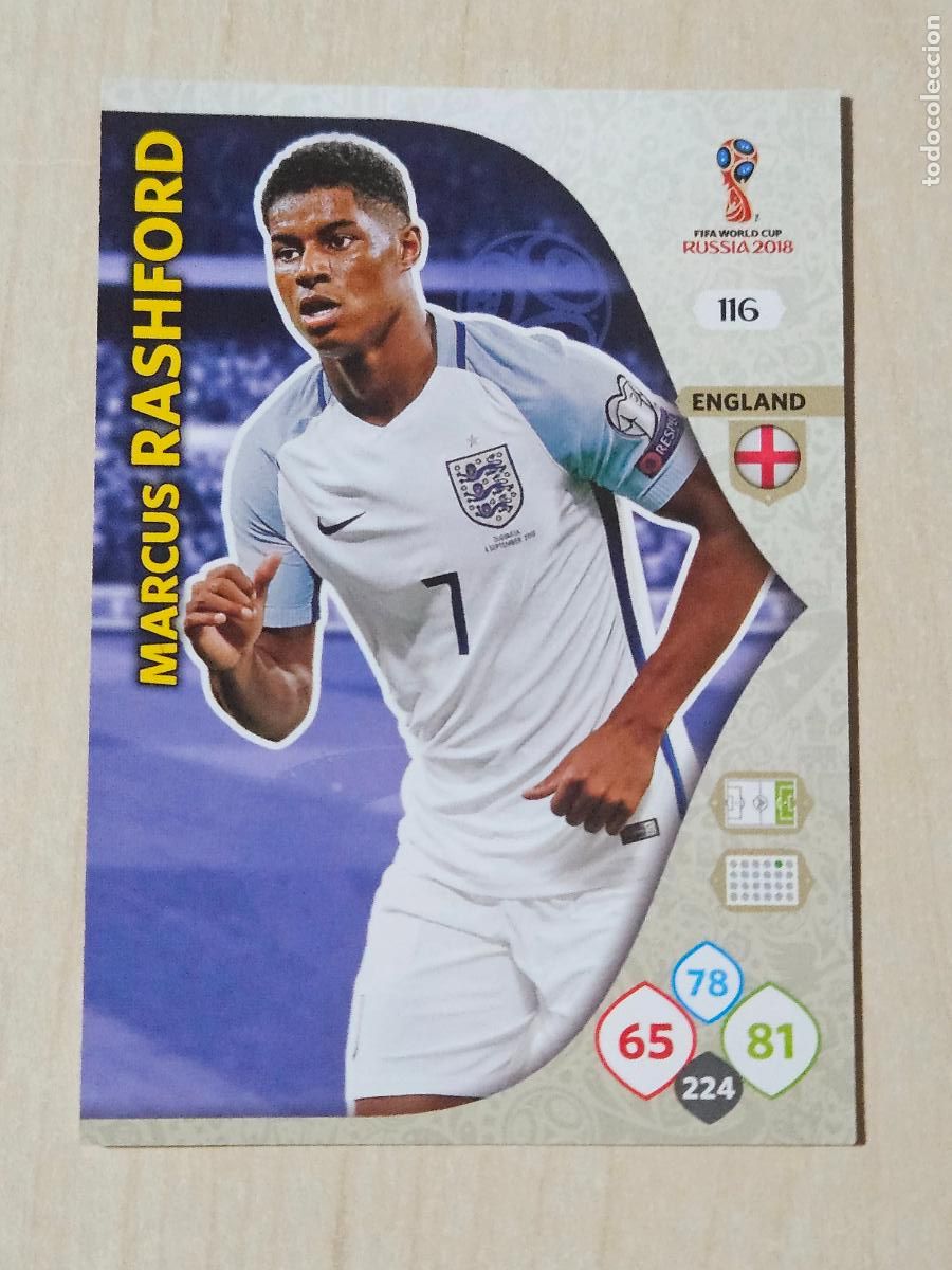 Fu&szlig;ball-Sticker: N&ordm; 116 MARCUS RASHFORD - ADRENALYN 2018 MUNDIAL RUSIA - CROMO FICHA - INGLATERRA