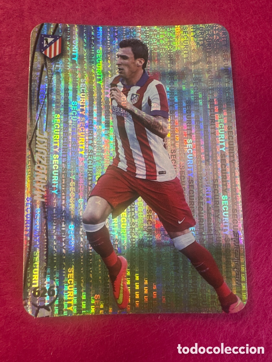 Football Stickers: 626 MANDZUKIC (AT.MADRID) TOP VERSI&Oacute;N SECURITY MUNDICROMO 2015 14 15 METALCARD