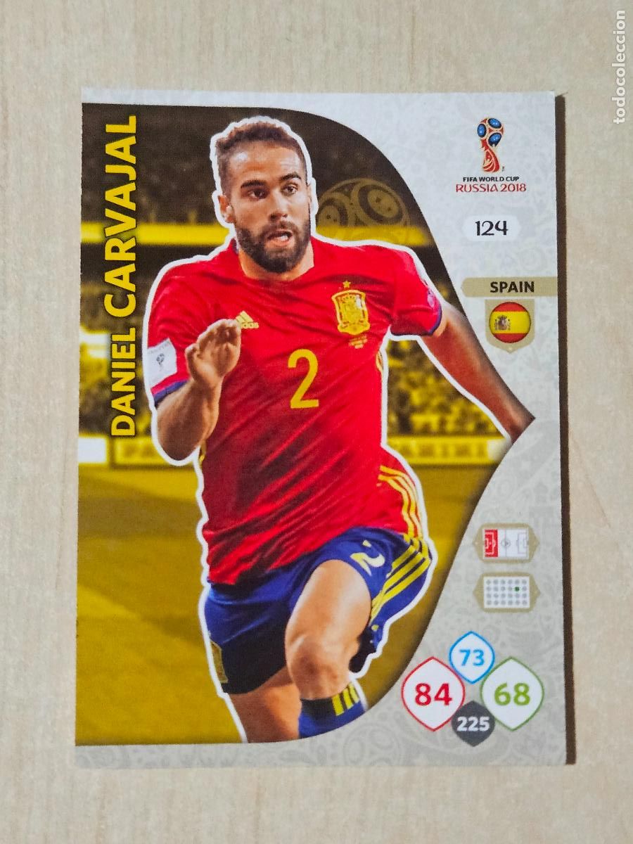 Cromos de F&uacute;tbol: N&ordm; 124 DANIEL CARVAJAL - ADRENALYN 2018 MUNDIAL RUSIA - CROMO FICHA - ESPA&Ntilde;A