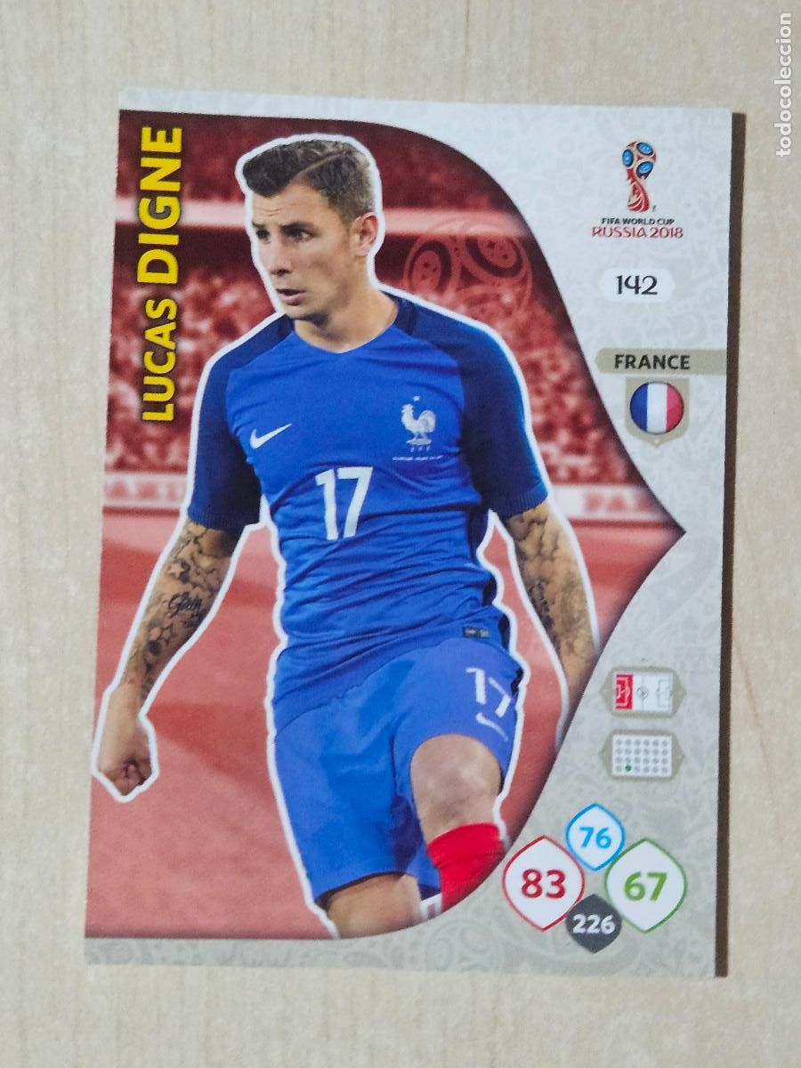 Fu&szlig;ball-Sticker: N&ordm; 143 LUCAS DIGNE - ADRENALYN 2018 MUNDIAL RUSIA - CROMO FICHA - FRANCIA