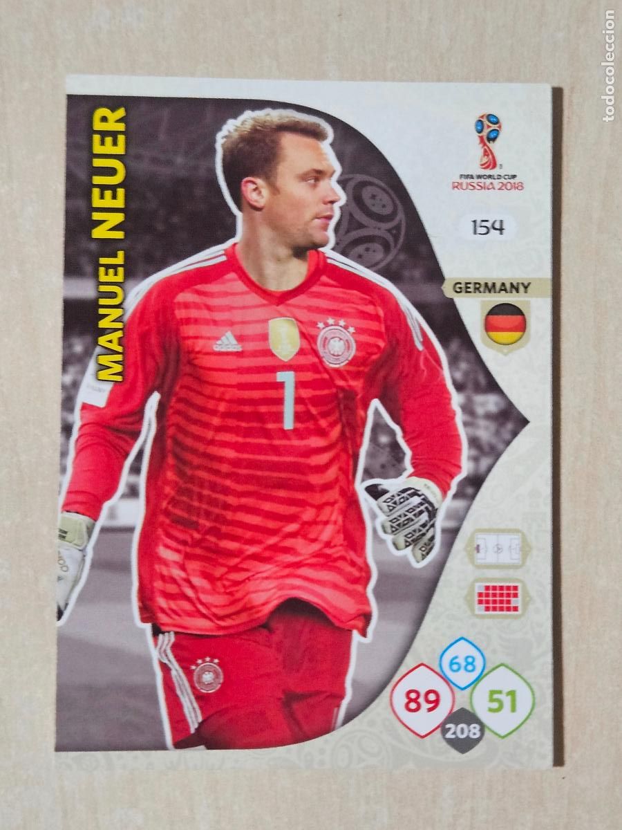 Cartes &agrave; collectionner de Football: N&ordm; 154 MANUEL NEUER - ADRENALYN 2018 MUNDIAL RUSIA - CROMO FICHA - ALEMANIA