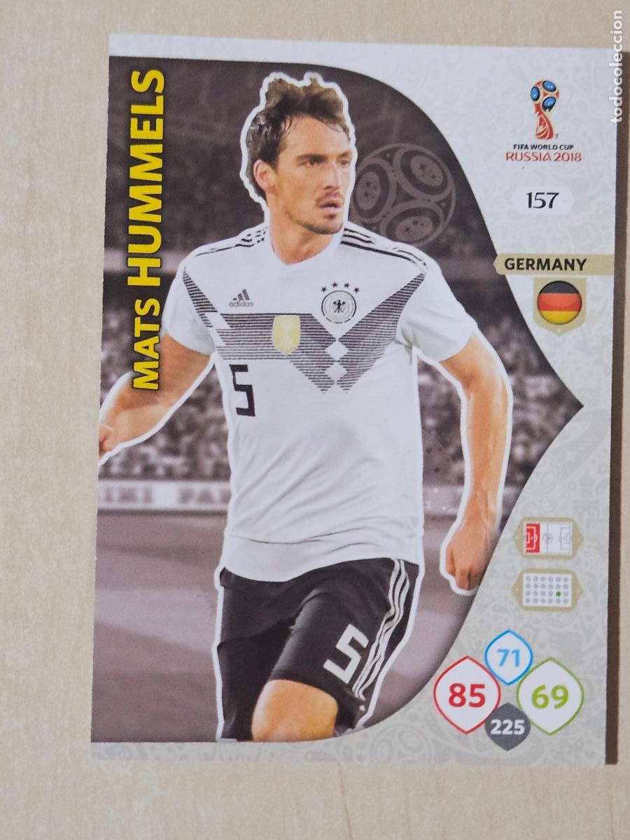 Cartes &agrave; collectionner de Football: N&ordm; 157 HUMMELS - ADRENALYN 2018 MUNDIAL RUSIA - CROMO FICHA - ALEMANIA